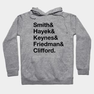 Economists JetSet; Famous economists, Economics Teacher Hoodie